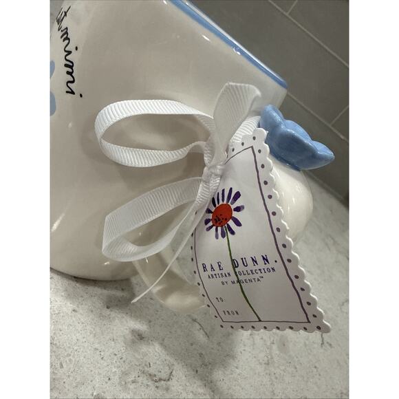 MIMI Blue Daisy Flowers Rae Dunn 19oz Mug Mother’s Day Mom Grandma NEW Dasies - Picture 3 of 5